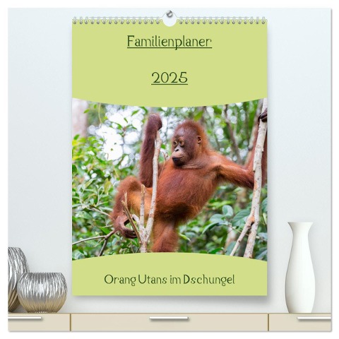 Familienplaner 2025 - Orang Utans im Dschungel (hochwertiger Premium Wandkalender 2025 DIN A2 hoch), Kunstdruck in Hochglanz - Daniel Heiss Photography