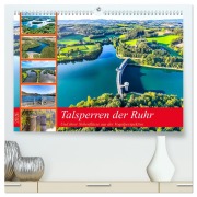 Cover-Bild zum Titel 'Talsperren der Ruhr und ihrer Nebenflüsse aus der Vogelperspektive (hochwertiger Premium Wandkalender 2026 DIN A2 quer), Kunstdruck in Hochglanz' von 'Michael Jäger - mitifoto'