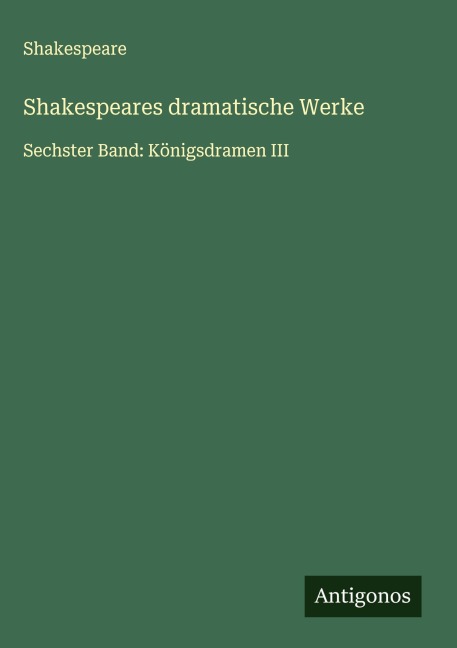 Shakespeares dramatische Werke - Shakespeare