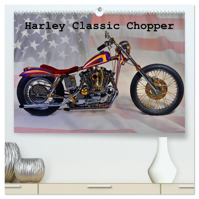 Harley Classic Chopper (hochwertiger Premium Wandkalender 2026 DIN A2 quer), Kunstdruck in Hochglanz - Ingo Laue