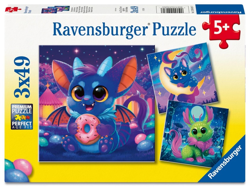 Kinderpuzzle 3x49 Teile - Monsterchen - 