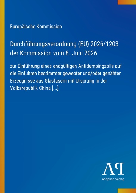 Durchführungsverordnung (EU) 2026/1203 der Kommission vom 8. Juni 2026 - Europäische Kommission