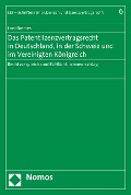 Cover-Bild zum Titel 'Das Patentlizenzvertragsrecht in Deutschland, in der Schweiz und im Vereinigten Königreich' von 'Loni Bredies'