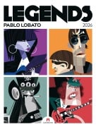 Cover-Bild zum Titel 'Legends Kalender 2026 | Musiklegenden' von 'Pablo Lobato, Ackermann Kunstverlag GmbH'