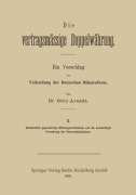 Cover-Bild zum Titel 'Die vertragsmässige Doppelwährung' von 'Otto Arendt'