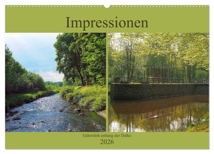 Impressionen - Gütersloh entlang der Dalke (Wandkalender 2026 DIN A2 quer), CALVENDO Monatskalender - Beate Gube