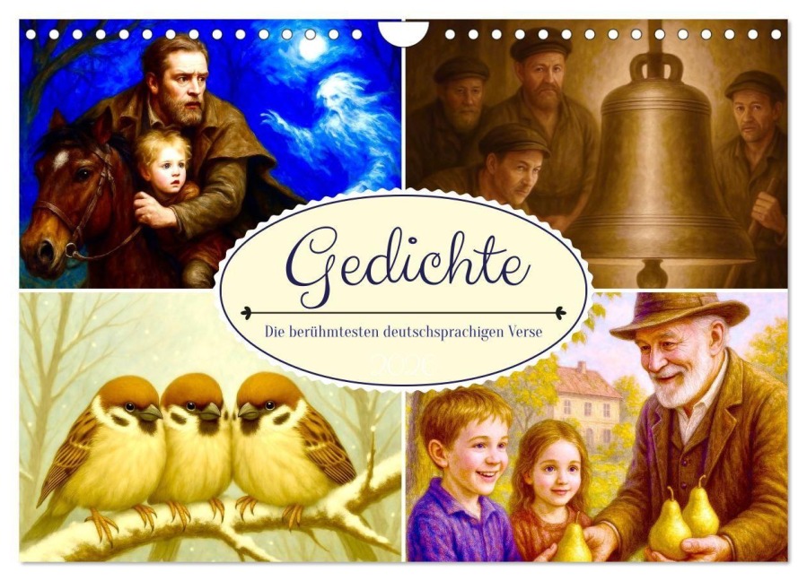 Gedichte. Die berühmtesten deutschsprachigen Verse (Wandkalender 2026 DIN A4 quer), CALVENDO Monatskalender - Steffani Lehmann