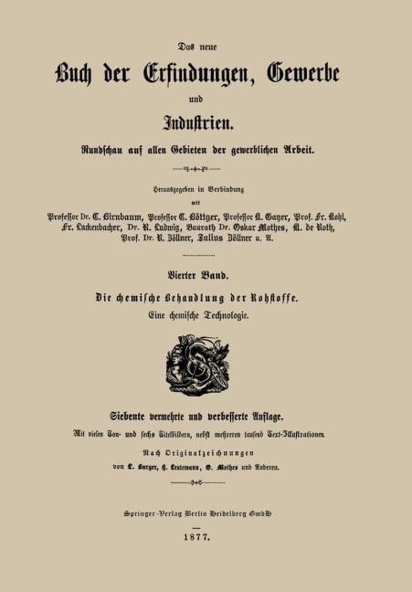 Die chemische Behandlung der Rohstoffe - Franz Luckenbacher, Julius Zoellner, Karl De Roth