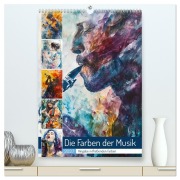 Cover-Bild zum Titel 'Die Farben der Musik (hochwertiger Premium Wandkalender 2027 DIN A2 hoch), Kunstdruck in Hochglanz' von 'Daniela Tapper'