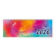 Trötsch Schreibtischquerkalender Timer Farben (eine Woche 2 Seiten) 2026 - 
