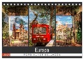 Europa Foto-Kunst Collagen (Tischkalender 2025 DIN A5 quer), CALVENDO Monatskalender - Carmen Steiner & Matthias Konrad