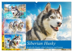 Siberian Husky. Kraftvolle Hunde voller Lebenslust und Energie (Wandkalender 2026 DIN A2 quer), CALVENDO Monatskalender - Rose Hurley