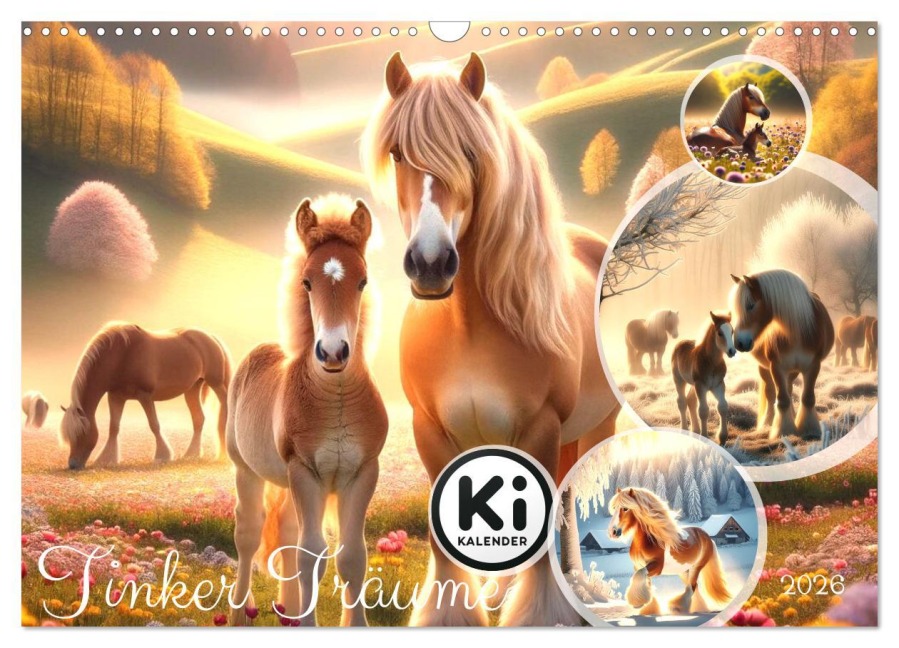 Tinker Träume - Ein Jahr auf zauberhaften Weiden (Wandkalender 2026 DIN A3 quer), CALVENDO Monatskalender - Marco Warstat