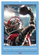 American football with funny animals (Wall Calendar 2026 DIN A2 portrait), CALVENDO 12 Month Wall Calendar - Peter Ruebsamen