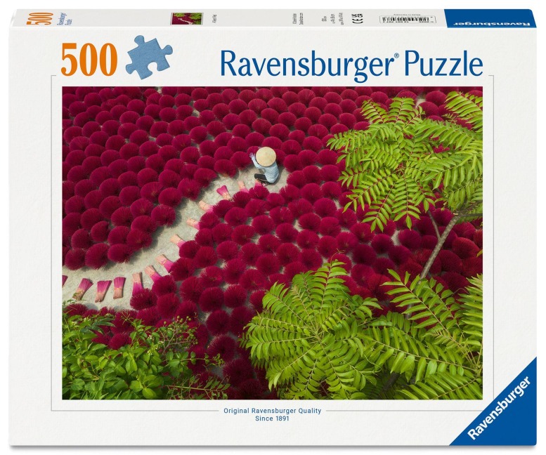 Erwachsenenpuzzle 500 Teile - Ein Meer aus Rot - 