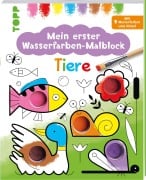 Cover-Bild zum Titel 'Mein erster Wasserfarben-Malblock - Tiere' von 'Alena Razumova'