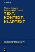 Cover-Bild zum Titel 'Text, Kontext, Klartext' von ''