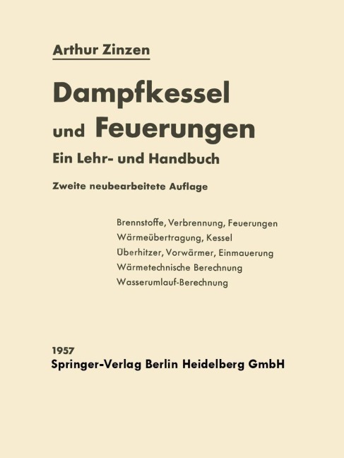 Dampfkessel und Feuerungen - Arthur Zinzen