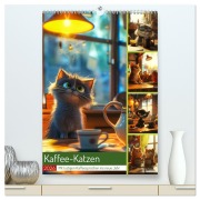 Kaffee-Katzen (hochwertiger Premium Wandkalender 2026 DIN A2 hoch), Kunstdruck in Hochglanz - Steffen Gierok-Latniak