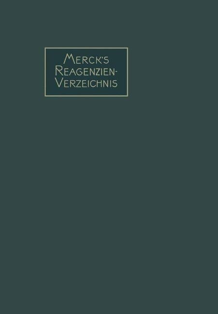 Merck's Reagenzien-Verzeichnis - Emanuel Merck