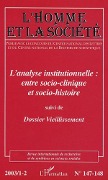 L'analyse institutionnelle - Collectif