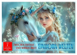 Cover-Bild zum Titel 'Einhorn-Welten - zwischen Fantasie und Wirklichkeit (Wandkalender 2026 DIN A2 quer), CALVENDO Monatskalender' von 'Peter Roder'