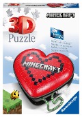 Ravensburger 3D Puzzle 11285 - Herzschatulle Minecraft - 54 Teile - Aufbewahrungsbox für Erwachsene und Kinder ab 8 Jahren - 