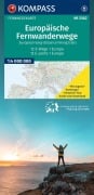 Cover-Bild zum Titel 'KOMPASS Fernwegekarte Europäische Fernwanderwege, 12 E-Wege - 1 Kontinent 1:4 Mio.' von ''