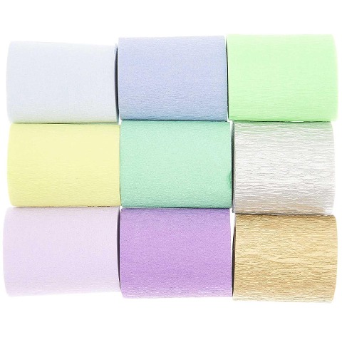 Kreppbänder, Ozean Mix, FSC MIX, 9 Stk, 5,5 cm x 10 m - 