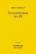Cover-Bild zum Titel 'Normsatzstruktur des IPR' von 'Boris Schinkels'