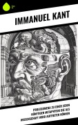 Cover-Bild zum Titel 'Prolegomena zu einer jeden künftigen Metaphysik die als Wissenschaft wird auftreten können' von 'Immanuel Kant'