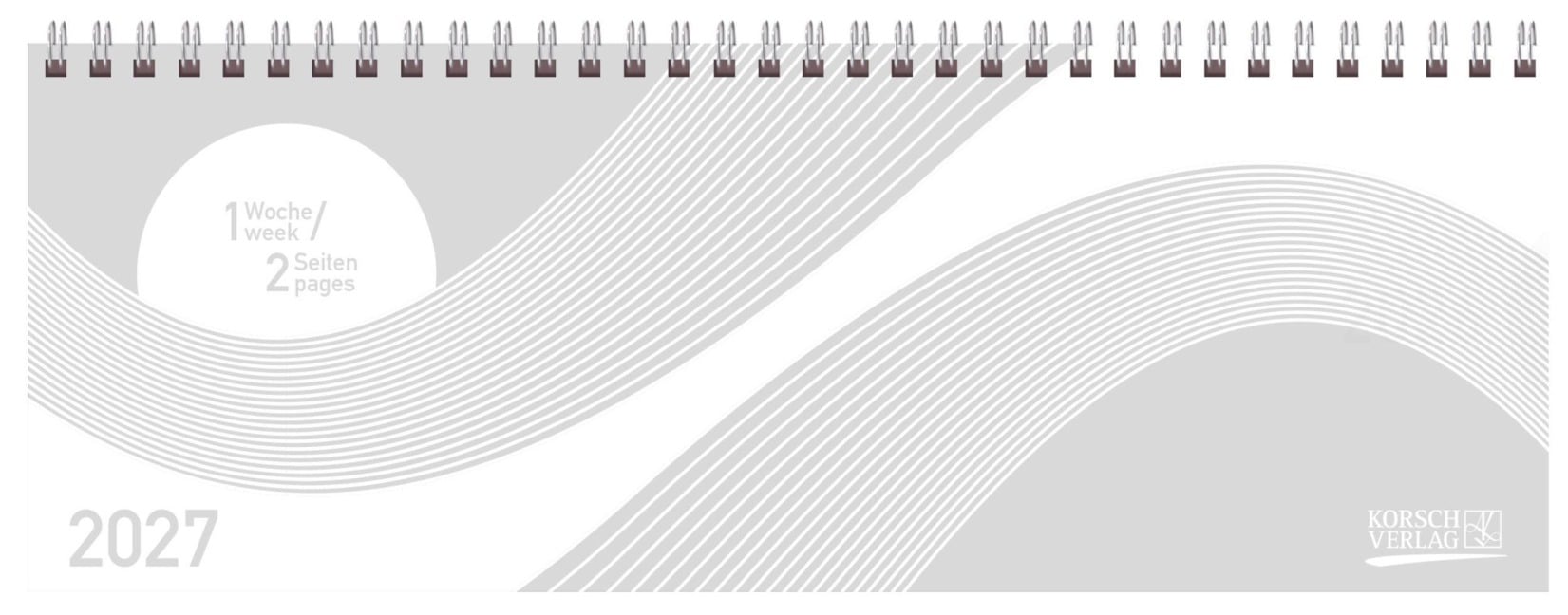 Tischkalender quer Professional Colourlux 2027 weiß - 