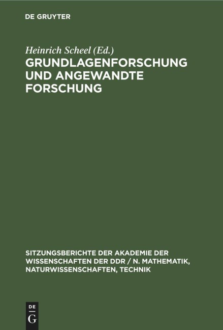 Grundlagenforschung und angewandte Forschung - 