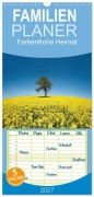 Cover-Bild zum Titel 'Familienplaner 2027 - Farbenfrohe Heimat mit 5 Spalten (Wandkalender, 21 x 45 cm) CALVENDO' von 'Bettina Dittmann'