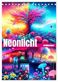 Neonlicht Familienplaner (Tischkalender 2025 DIN A5 hoch), CALVENDO Monatskalender - Marco Warstat