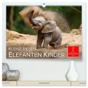 Cover-Bild zum Titel 'Elefanten Kinder - kleine Riesen (hochwertiger Premium Wandkalender 2026 DIN A2 quer), Kunstdruck in Hochglanz' von 'Peter Roder'