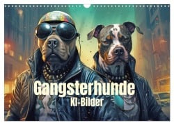 Cover-Bild zum Titel 'Gangsterhunde - KI-Bilder (Wandkalender 2025 DIN A3 quer), CALVENDO Monatskalender' von 'Liselotte Brunner-Klaus'