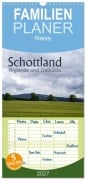 Cover-Bild zum Titel 'Familienplaner 2027 - Schottland Highlands und Ostküste mit 5 Spalten (Wandkalender, 21 x 45 cm) CALVENDO' von 'Christiane Calmbacher'
