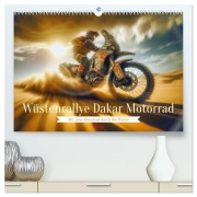 Cover-Bild zum Titel 'Wüstenrallye Dakar Motorrad (hochwertiger Premium Wandkalender 2026 DIN A2 quer), Kunstdruck in Hochglanz' von 'Torsten Irmer'