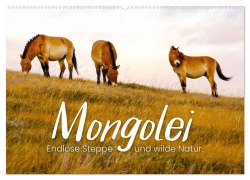 Mongolei - Endlose Steppe und wilde Natur. (Wandkalender 2026 DIN A2 quer), CALVENDO Monatskalender - Happy Monkey