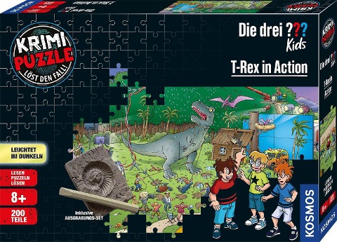 Krimi Puzzle: Die drei ??? Kids 200 Teile - T-Rex in Action (drei Fragezeichen) - 