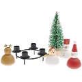 Cover-Bild zum Titel 'Mini-Adventskranz Deko "X-Mas Figuren", 6-teilig, mit Kerzenhalter, für 13mm Kerzen, FSC 100%' von ''
