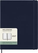 Cover-Bild zum Titel 'Moleskine 12 Monate Wochen Notizkalender 2027, XL, 1 Wo = 1 Seite, rechts linierte Seite, Fester Einband, Saphir' von ''