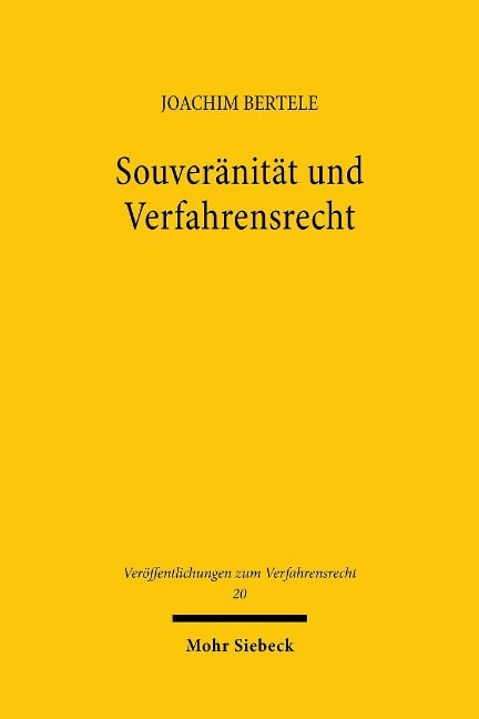 Souveränität und Verfahrensrecht - Joachim Bertele