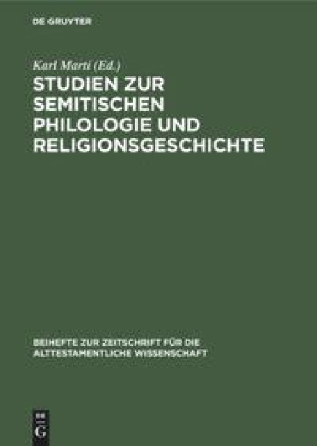 Studien zur semitischen Philologie und Religionsgeschichte - 