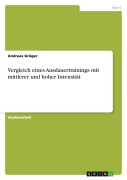 Cover-Bild zum Titel 'Vergleich eines Ausdauertrainings mit mittlerer und hoher Intensität' von 'Andreas Gröger'