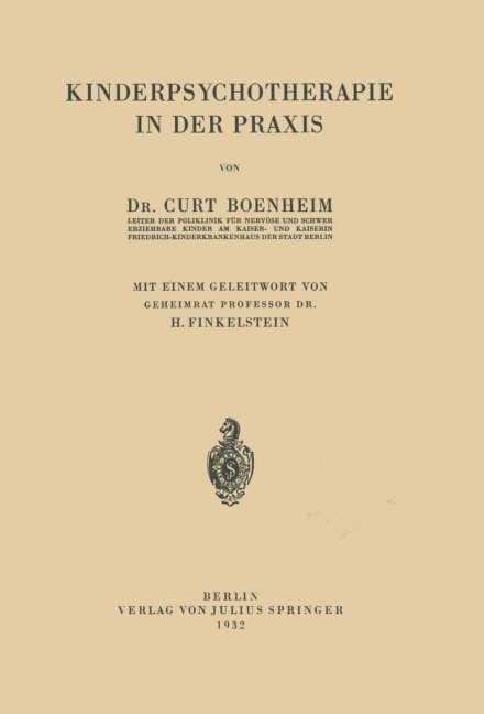 Kinderpsychotherapie in der Praxis - Na Finkelstein, Na Boenheim