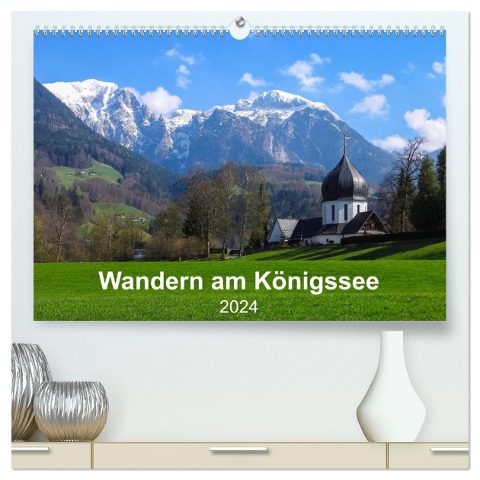 Wandern am Königssee (hochwertiger Premium Wandkalender 2024 DIN A2 quer), Kunstdruck in Hochglanz - Carmen Vogel