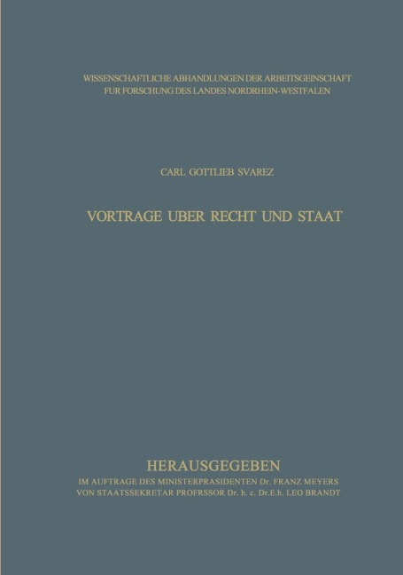 Vorträge über Recht und Staat - Carl Gottlieb Svarez