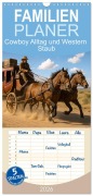 Cover-Bild zum Titel 'Familienplaner 2026 - Cowboy Alltag und Western Staub mit 5 Spalten (Wandkalender, 21 x 45 cm) CALVENDO' von 'Kerstin Waurick'